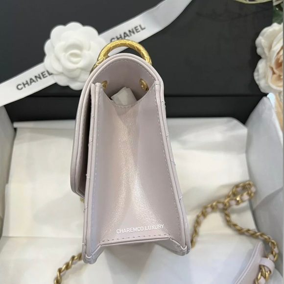 🦄BRAND NEW! 2021 CHANEL COCO Crush Classic Small Violet Clair Purple GHW Bag - Picture 4 of 12